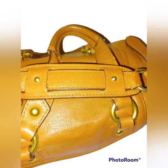 COACH TAN LEATHER SATCHEL HANDBAG W/ SHOULDER STRAP EUC - Picture 3 of 15